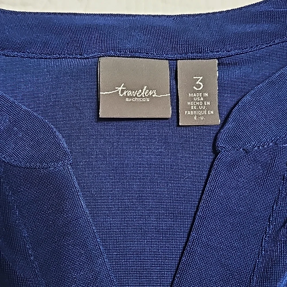NWOT Chico's Travelers Navy Tunic - Picture 3 of 3